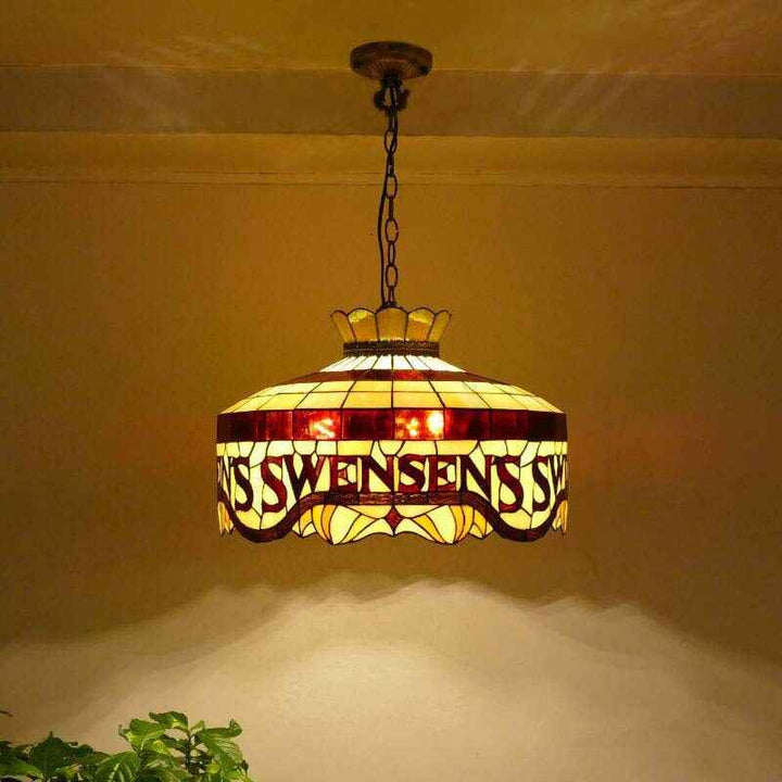 Tiffany Vintage LED Suspension Métal Verre Chambre À Coucher - Neutralighting