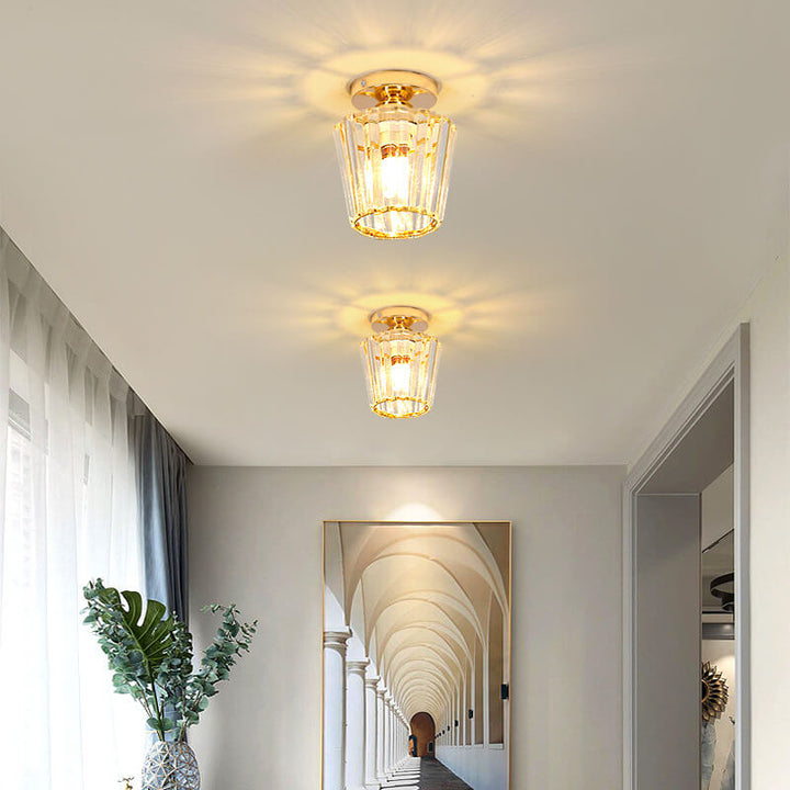Arisha Moderne Plafonnier Métal Verre Chambre À Coucher - Neutralighting