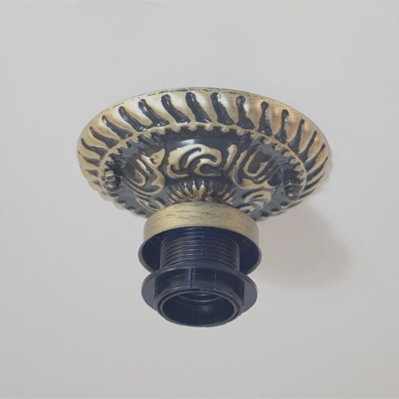 Tiffany Vintage LED Plafonnier Métal/Verre Chambre À Coucher - Neutralighting