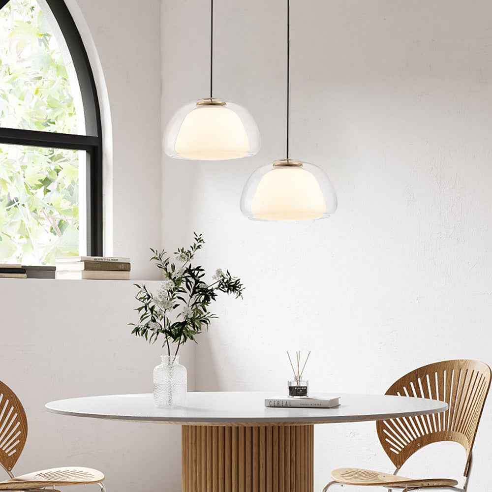 Valentina Moderne LED Suspension Verre Métal Salon - Neutralighting