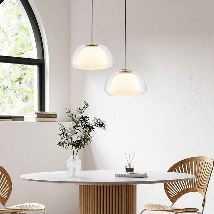 Valentina Moderne LED Suspension Verre Métal Salon - Neutralighting