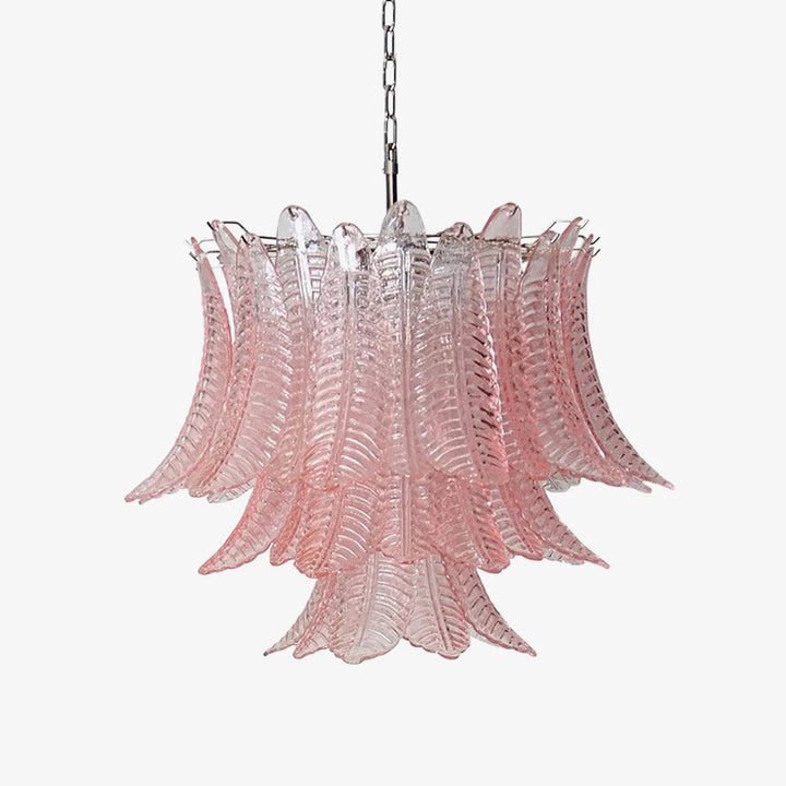 Aurora Lustre Rose Feuille Verre Superposé Gracieux Luxe - Neutralighting