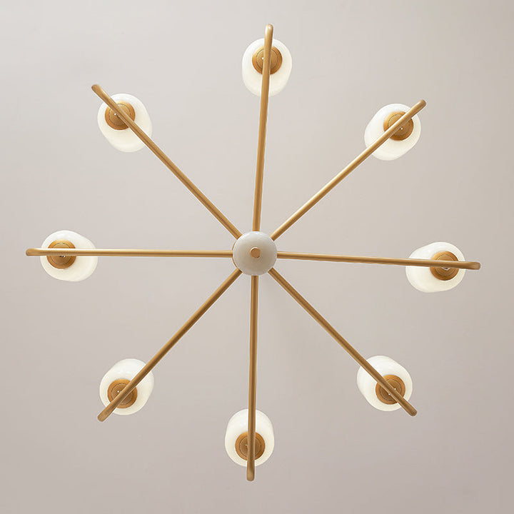 Valentina Nordique Métal Verre Lanterne Lustre Salon - Neutralighting