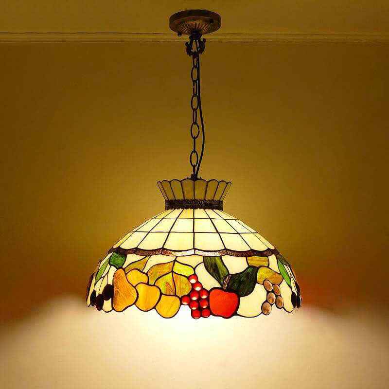 Tiffany Vintage LED Suspension Métal Verre Chambre À Coucher - Neutralighting