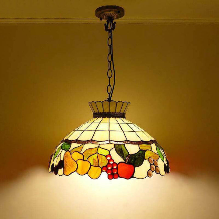 Tiffany Vintage LED Suspension Métal Verre Chambre À Coucher - Neutralighting