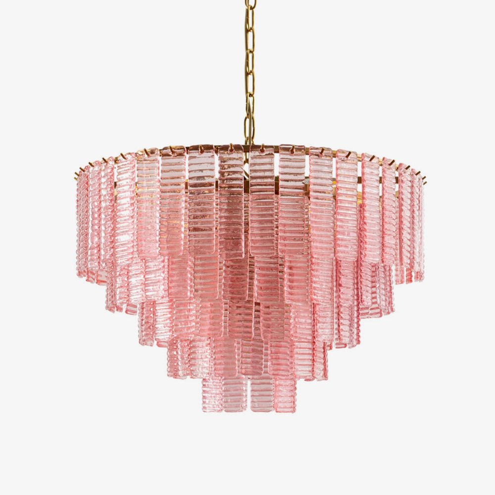 Aurora Lustre Rose Murano Verre Superposé Vintage Luxe - Neutralighting