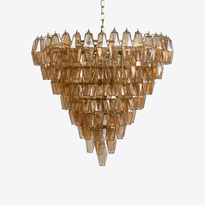 Aurora Lustre Rose Facetté Verre Superposé Vintage - Neutralighting