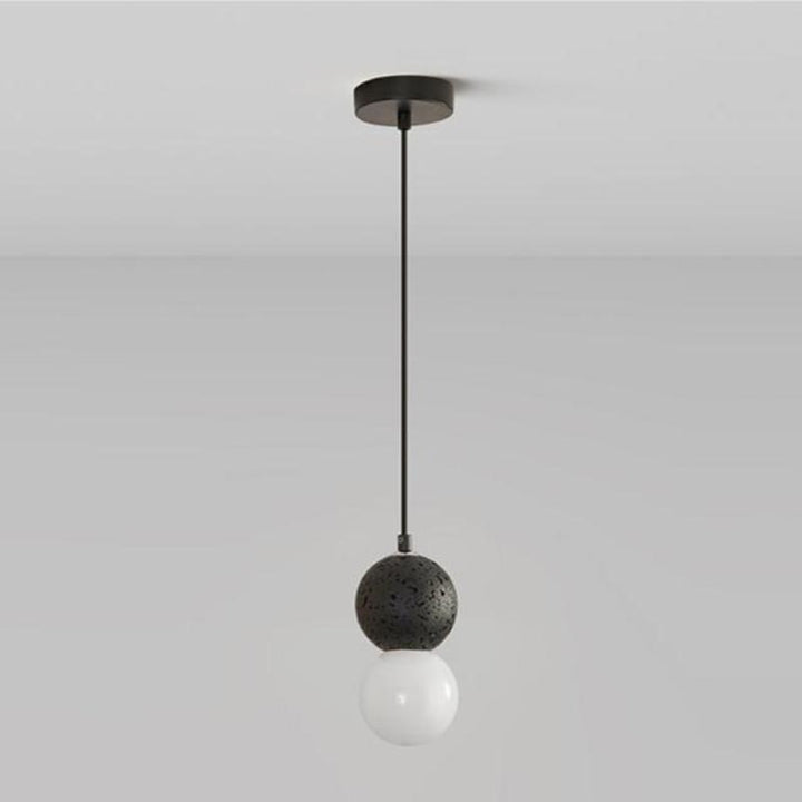 Kessie Luminaires Suspensions Globe Moderne Pierre/Verre Rose/Gris/Noir/Blanc Salon - Neutralighting