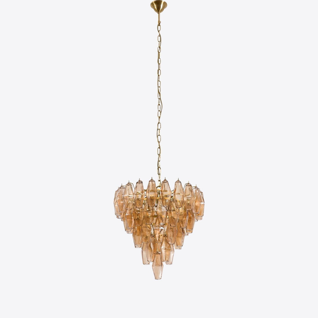 Aurora Lustre Rose Facetté Verre Superposé Vintage - Neutralighting