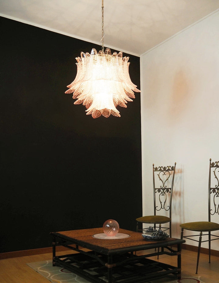 Aurora Lustre Rose Feuille Verre Superposé Gracieux Luxe - Neutralighting