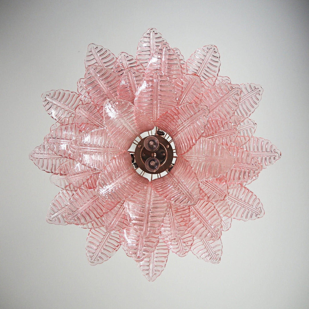 Aurora Lustre Rose Feuille Verre Superposé Gracieux Luxe - Neutralighting