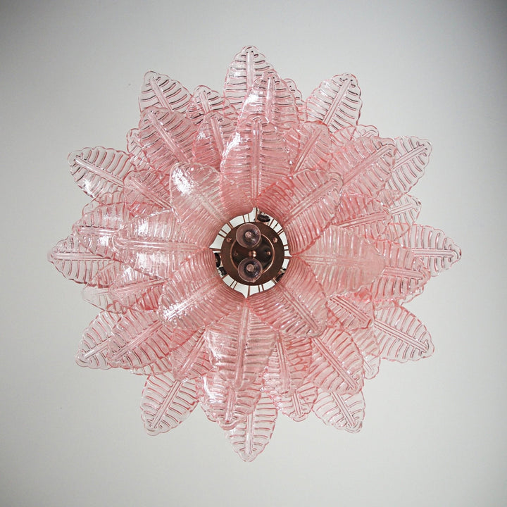 Aurora Lustre Rose Feuille Verre Superposé Gracieux Luxe - Neutralighting