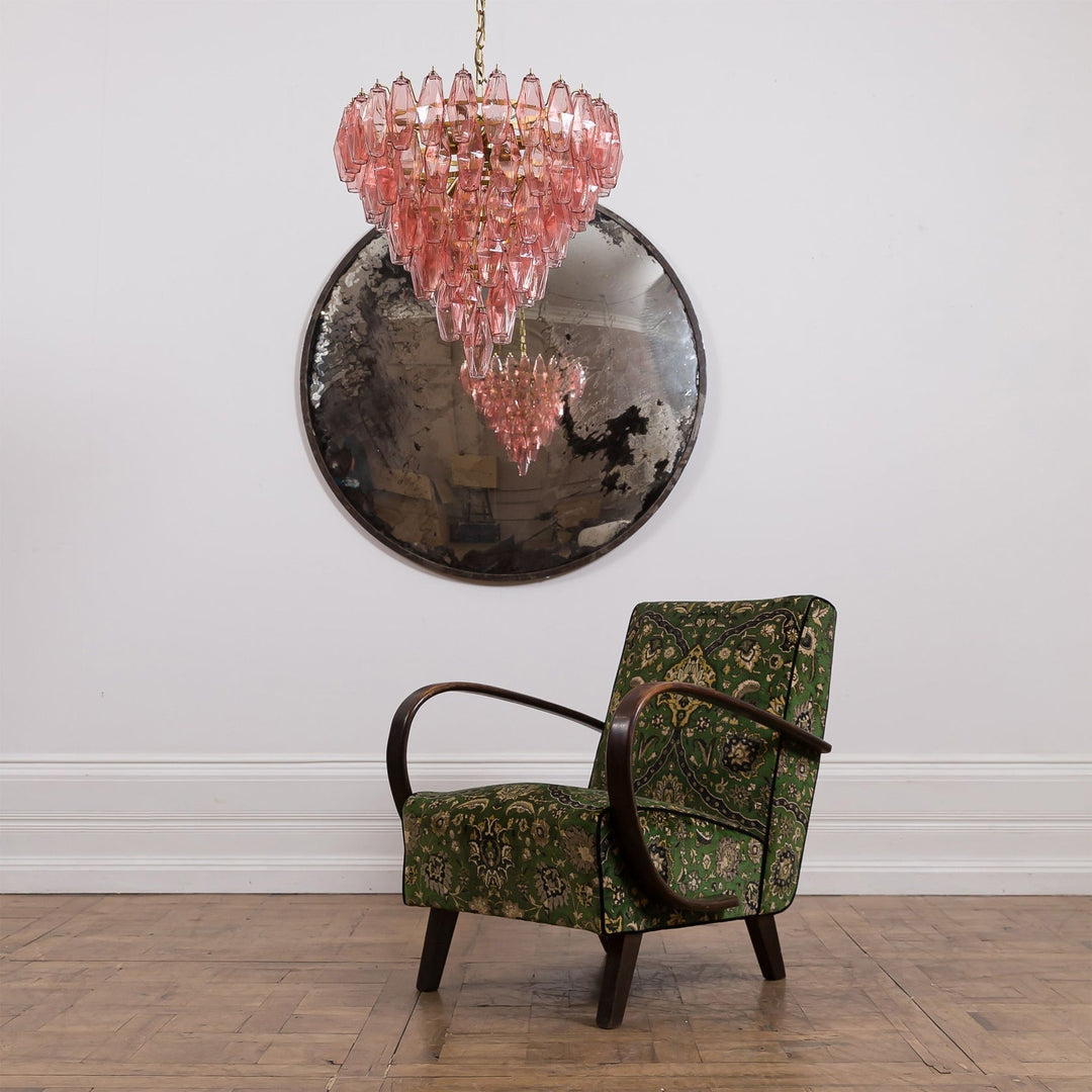Aurora Lustre Rose Facetté Verre Superposé Vintage - Neutralighting