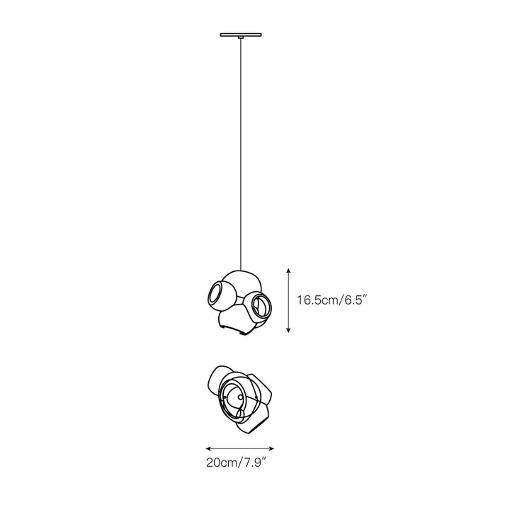 Ushaor Suspension Verre Créativité Individuelle - Neutralighting