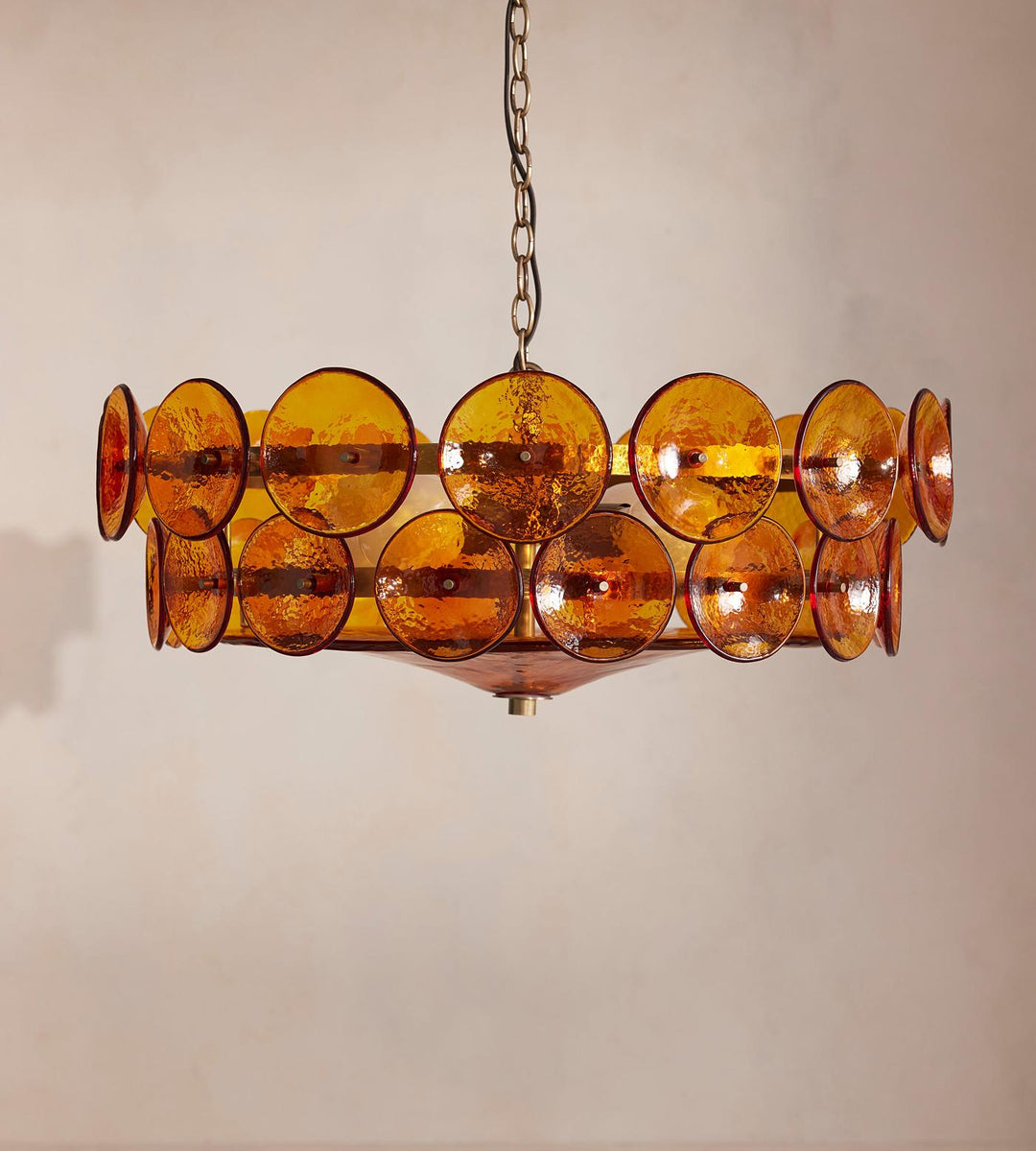Aurora Chandelier Disque Verre Murano Vintage - Neutralighting