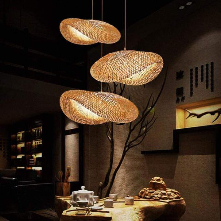 Rinwa Suspension Nuage Bohème. Bambou. Bois. Salon - Neutralighting
