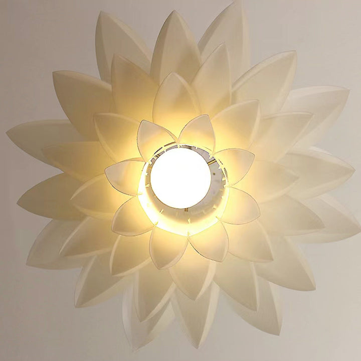 Arisha Suspension Fleur Moderne, Metal/PVC, Blanc, Chambre - Neutralighting