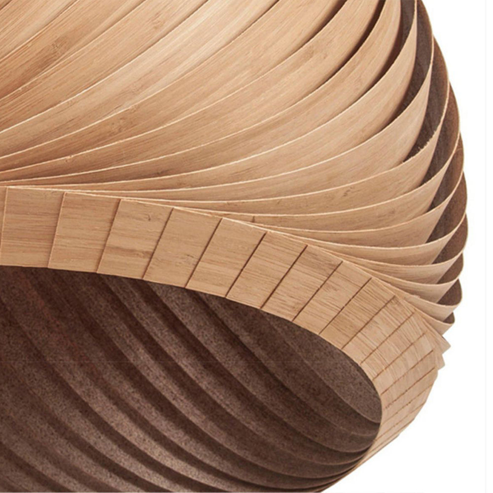 Muto Suspension Globe Naturel, Bois/Metal, Marron/Bois, Salon - Neutralighting
