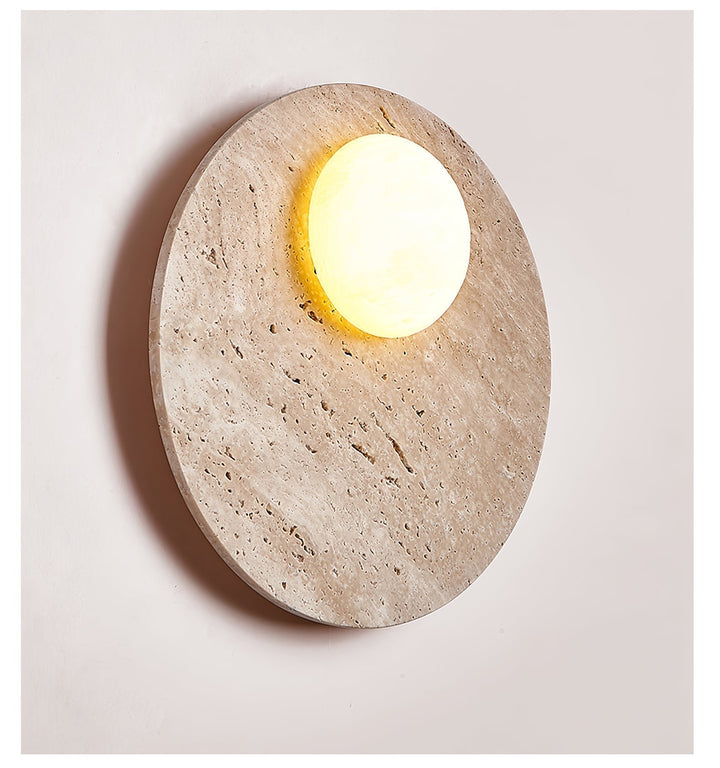 Vizoriel Applique Murale Élégante en Travertin - Neutralighting