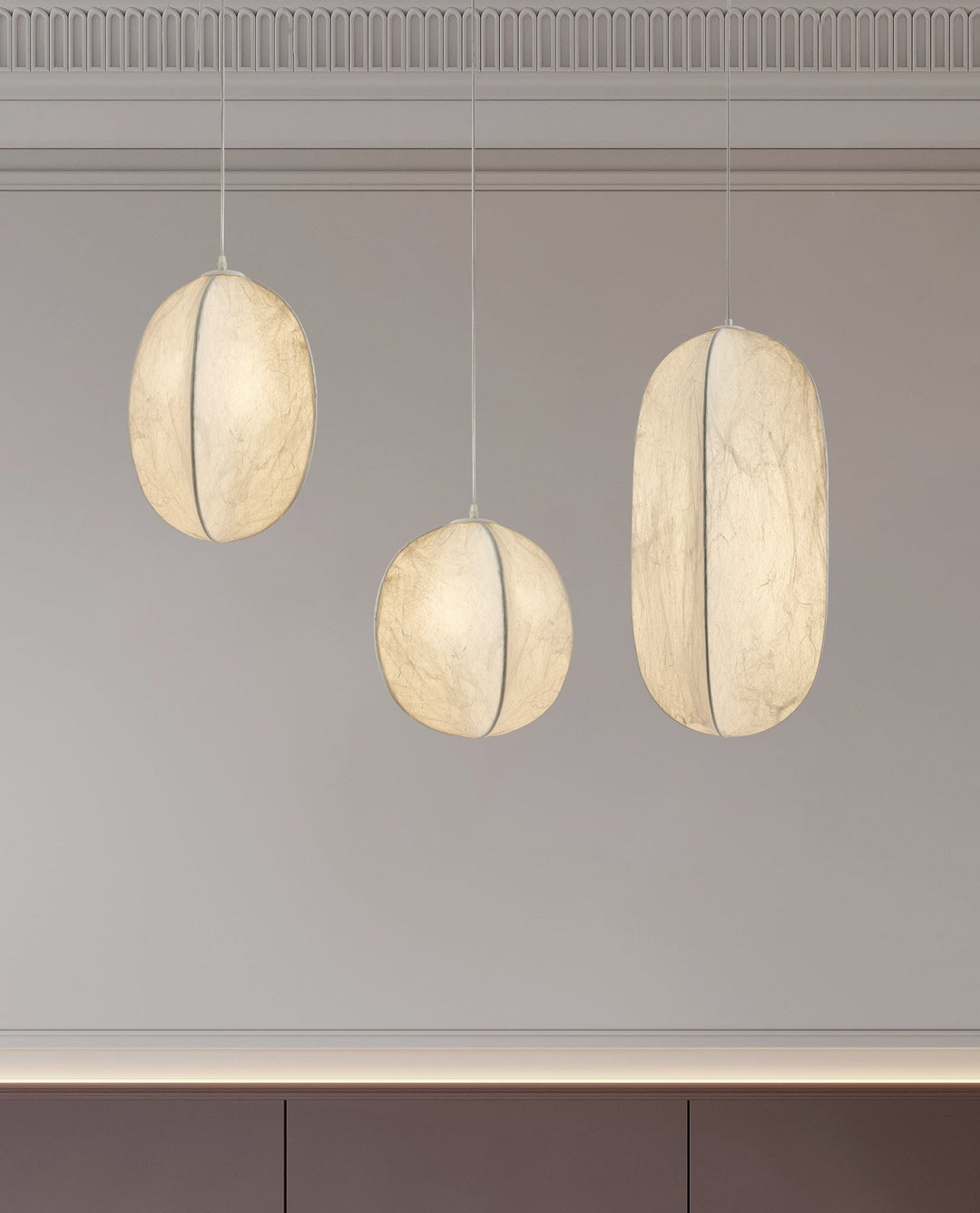 Cocoon Lampe Pendante en Soie Minimaliste - Neutralighting