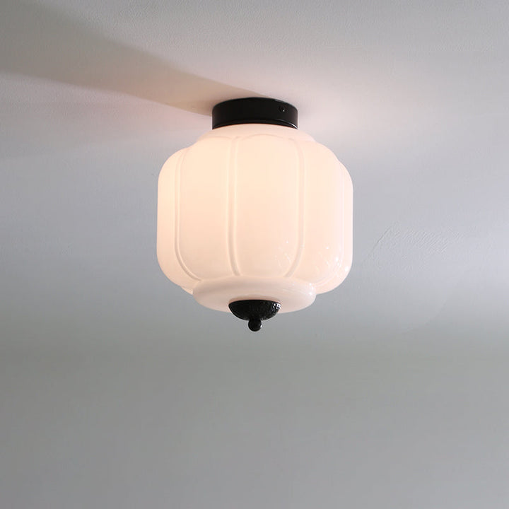 Elyra Lampe de Plafond en Verre Vert
