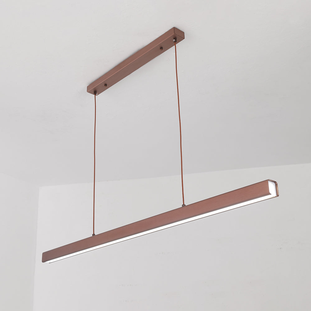 Thala Suspension Linéaire Moderne Noir/Marron Salon - Neutralighting