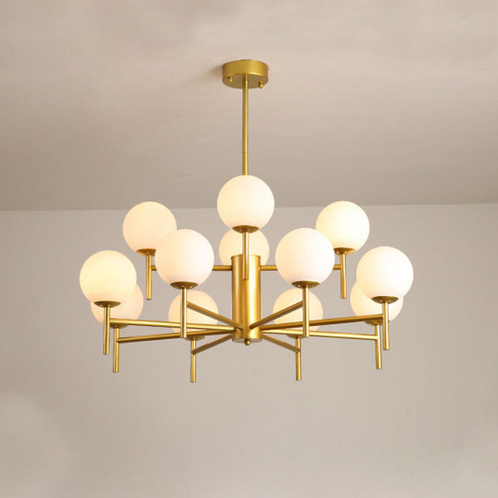 Silva Suspension Multi Nordique, Metal/Verre, Or/Noir, Chambre - Neutralighting