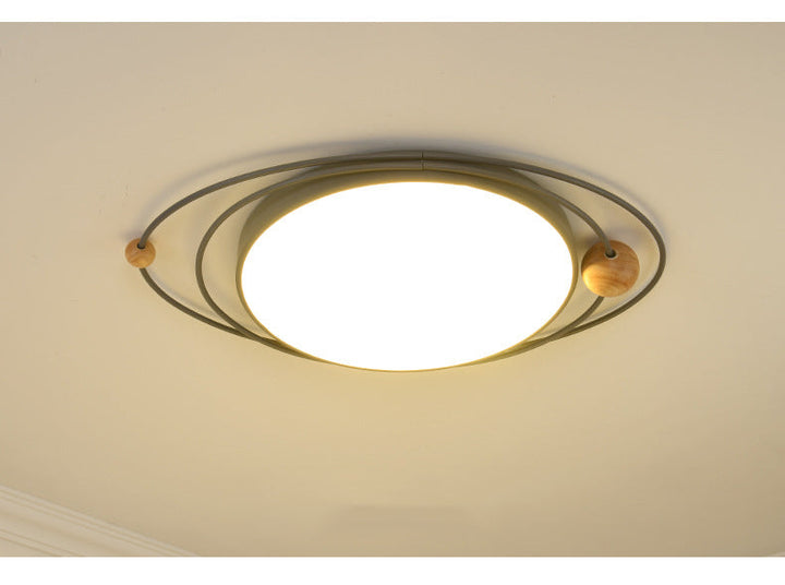Arisha Plafonnier Rond Moderne, Metal/Bois, Blanc/Noir/Gris/Vert/Bleu, Salon - Neutralighting