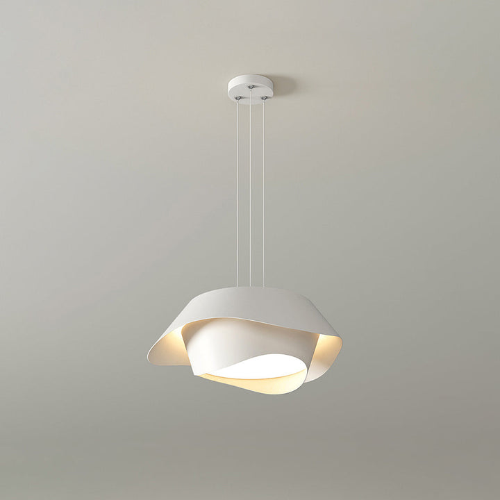 Arisha Suspension Ronde Contemporaine, Métal, Blanc, Chambre à Coucher/Salle à Manger - Neutralighting