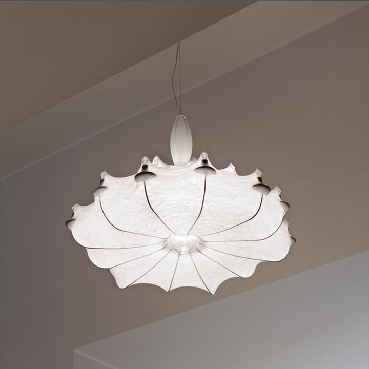 Ritta Suspension Vintage, Métal/Soie, Blanc, Salon/Salle à Manger - Neutralighting