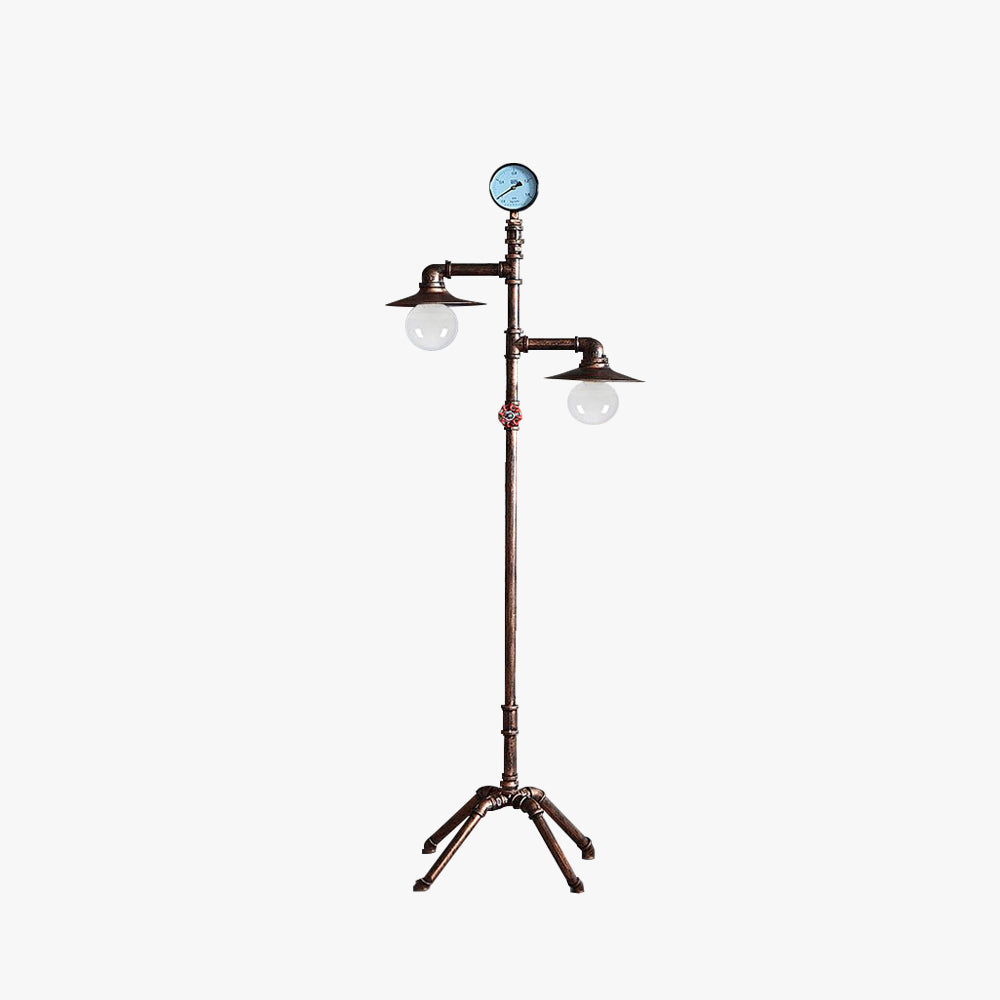 Silva Lampadaire Pipe Antique, Métal, Bronze, Salon - Neutralighting