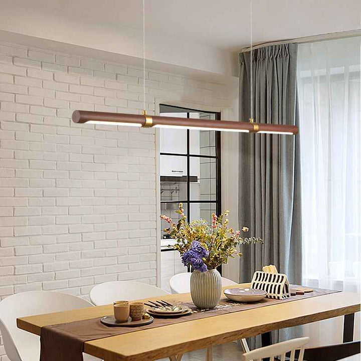 Muto Design Italien Luminaires Suspensions Linéaire Rustique Métal/Acrylique Bois Cuisine/Chambre - Neutralighting