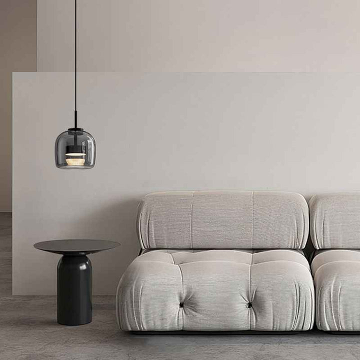 June Suspension Luminaire Design Verre Gris Fumé - Neutralighting