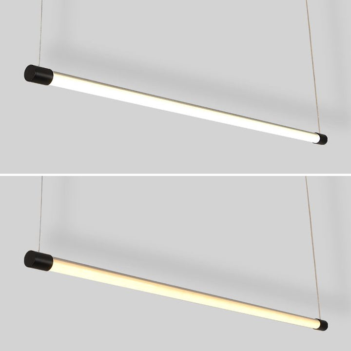 Ray Linéaire LED Suspension Noire Argent Métal Chambre à coucher - Neutralighting