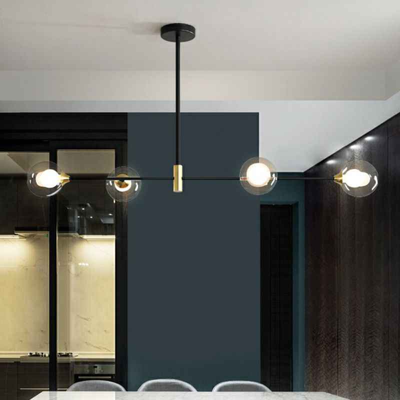 Valentina Suspension Linéaire Minimaliste, Metal/Verre, Blanc, Chambre - Neutralighting