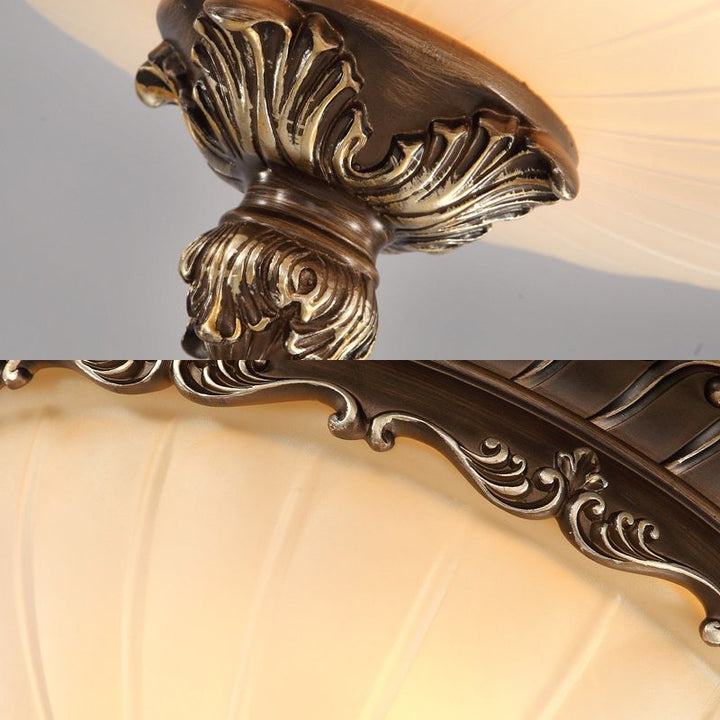 Arisha Retro LEDPlafonnier Beige Métal/Verre Salon Salle à manger - Neutralighting