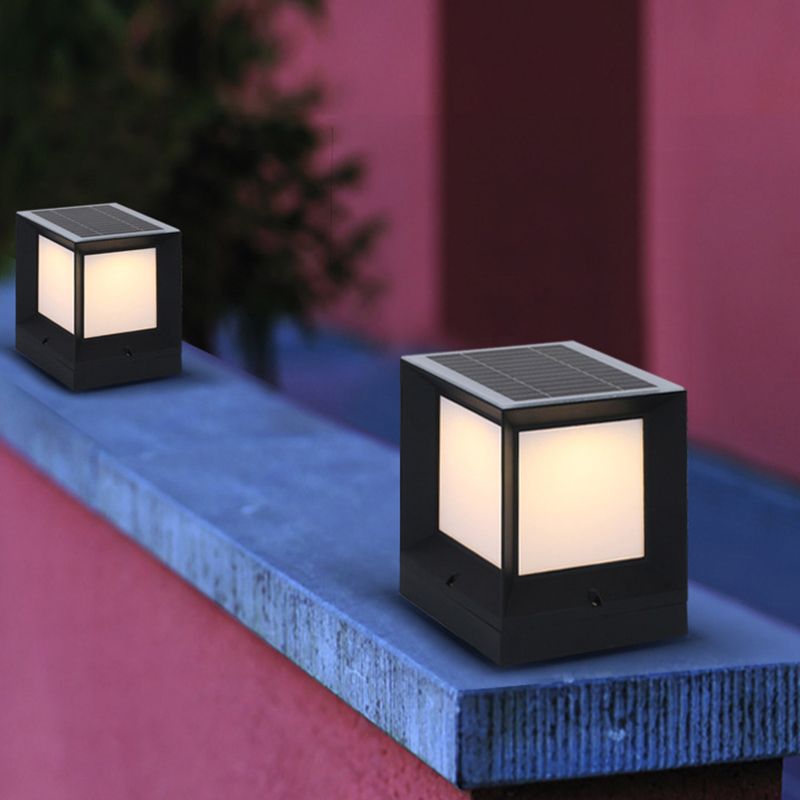Ray Lampe Solaire de Poteau, Rectangle Simple, L 12/15/20/27/32CM - Neutralighting