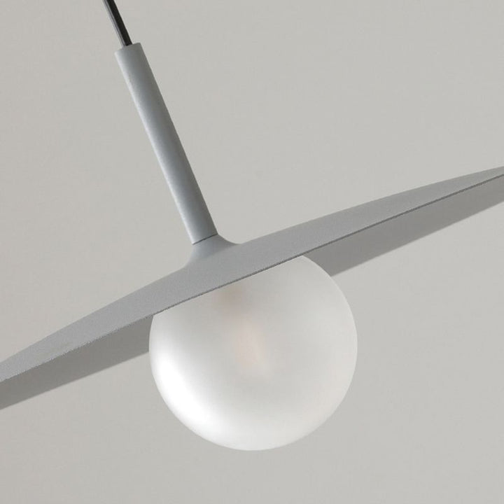Arisha Suspension Dôme Moderne, Métal /Verre, Noir/Blanc/Grise, Chambre - Neutralighting