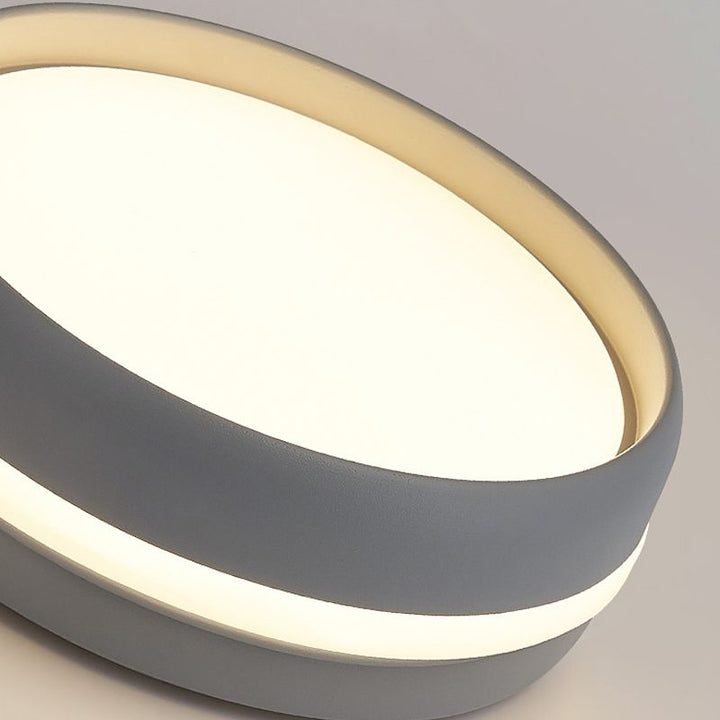 Arisha Plafonnier Rond Moderne, Métal, Noir/Gris, Salon - Neutralighting