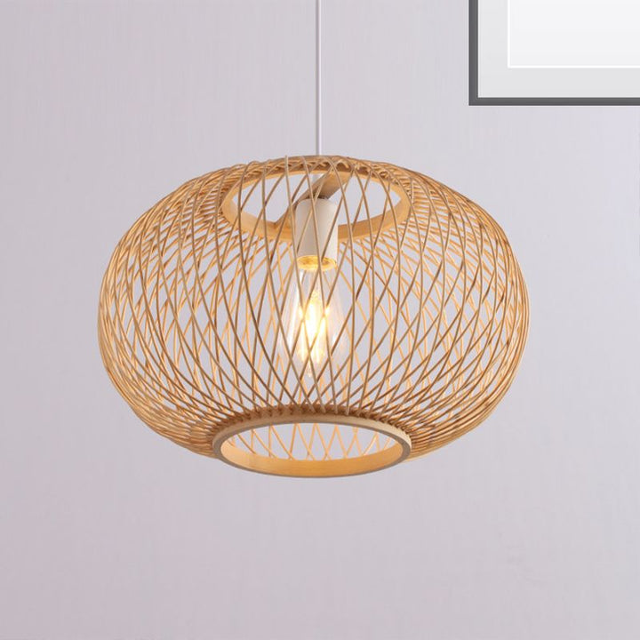 Ritta Vintage LED Suspension Acrylique Rotin Salle à Manger Chambre à coucher - Neutralighting
