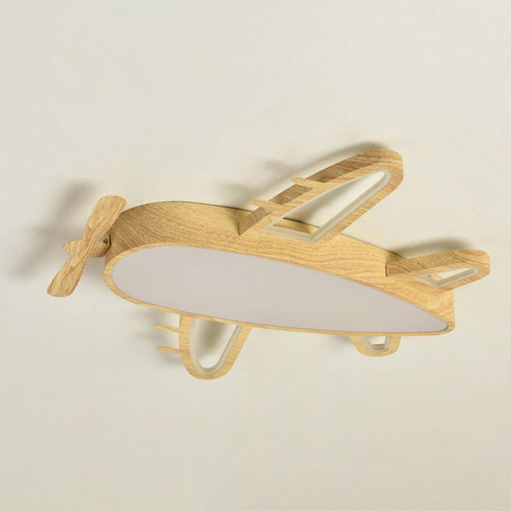 Aria Design LED Plafonnier Avion Moderne Bois/Acrylique Bois/Beige Salon - Neutralighting