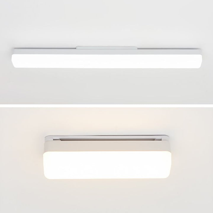 Ray Applique de Vanité Rectangulaire Simple, Acrylique, Blanc, Couloir/Salle de Bain - Neutralighting