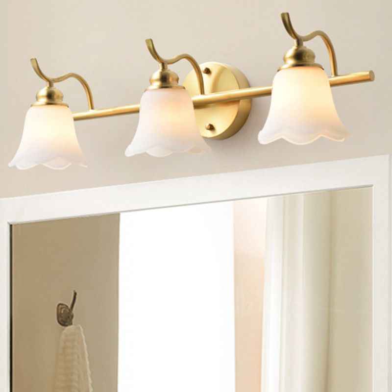 Ray Applique Murale Fleur Moderne, Métal/Verre, Or, Salle de Bain - Neutralighting