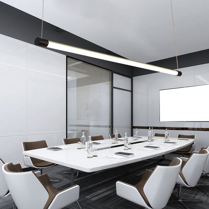 Ray Linéaire LED Suspension Noire Argent Métal Chambre à coucher - Neutralighting