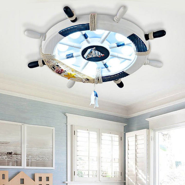 Arisha Moderne LED Plafonnier Blanc/Bleu Métal Salon Chambre à coucher - Neutralighting