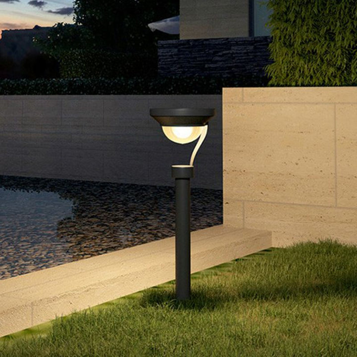 Ray Borne Extérieure Bol Vintage, Métal/Acrylique, Gris, Jardin - Neutralighting
