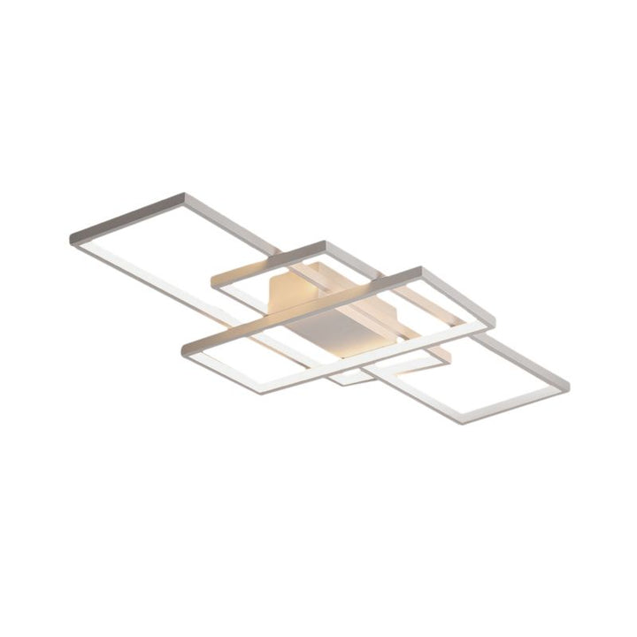 Arisha Plafonnier Rectangle Moderne, Métal/Gel de Silice, Noir/Blanc, Salon - Neutralighting