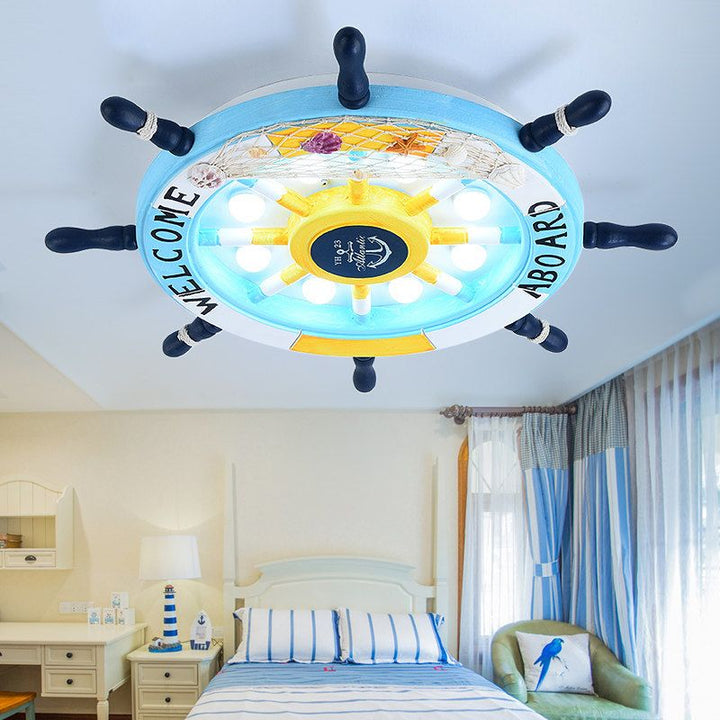 Arisha Moderne LED Plafonnier Blanc/Bleu Métal Salon Chambre à coucher - Neutralighting