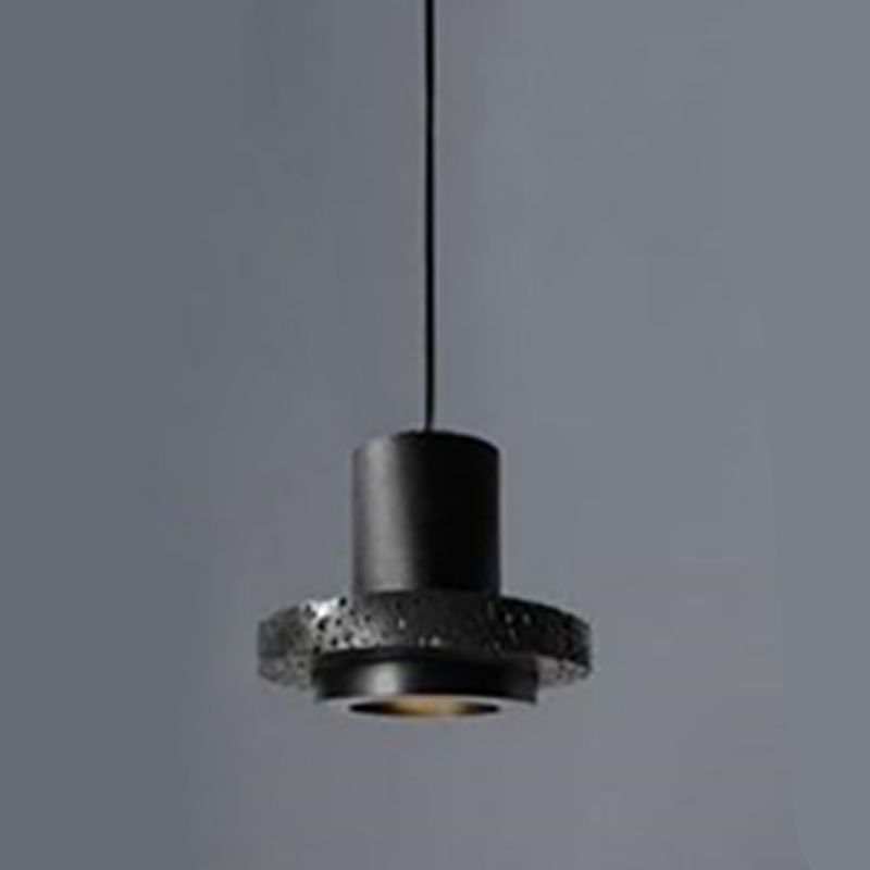 Arisha Suspension Cylindre Moderne, Pierre, Noir, Chambre - Neutralighting