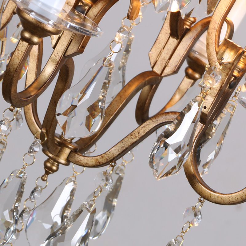 Silva Vintage LED Suspension Laiton Métal Cristal Salon Chambre à coucher - Neutralighting